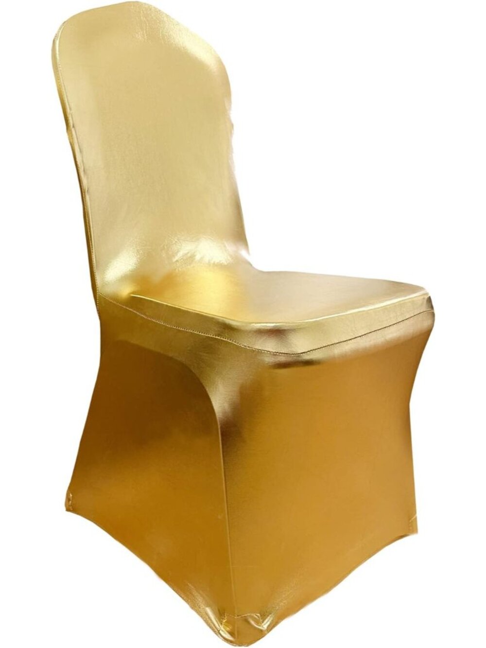 Stretch Dining Chair Cover Chair Decoration for Wedding Party Shiny Gold